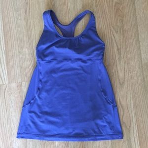 Lululemon T-back tank with built-in bra size 6